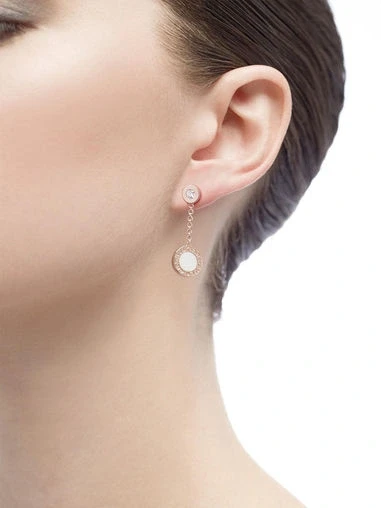Bvlgari BVLGARI BVLGARI DROP EARRINGS, ROSE GOLD 351086 2