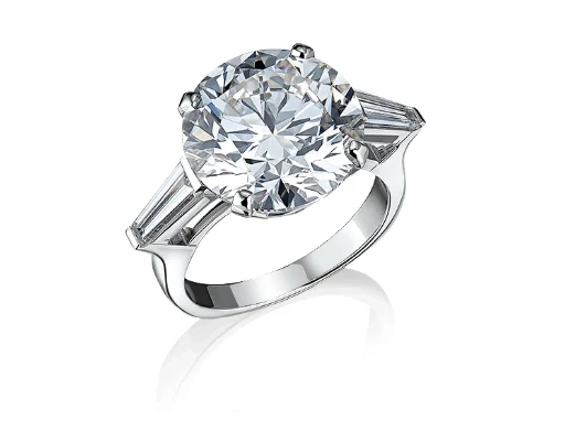 ROUND DIAMOND 7.22CT E/VVS1 EXEXEX RING (SIZE 51)
