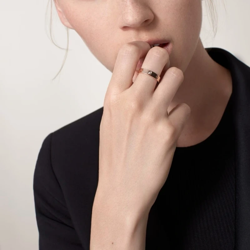 Cartier LOVE RING, SMALL MODEL, 1 DIAMOND (SIZE 54) B4050754 5