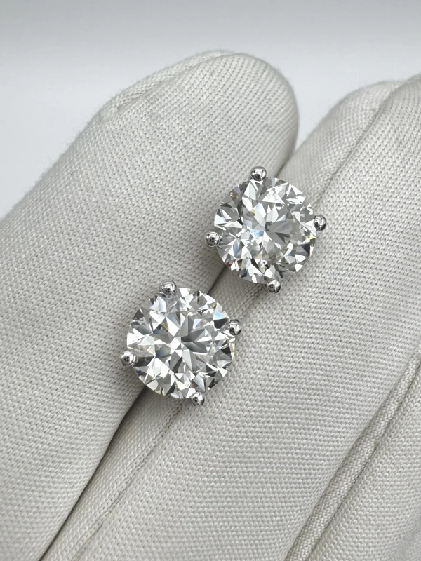 Earrings without a brand ROUND DIAMOND 2.00 - 2.00 CT H/VS2 EARRING (GIA) NN2.00-2.00-446 5