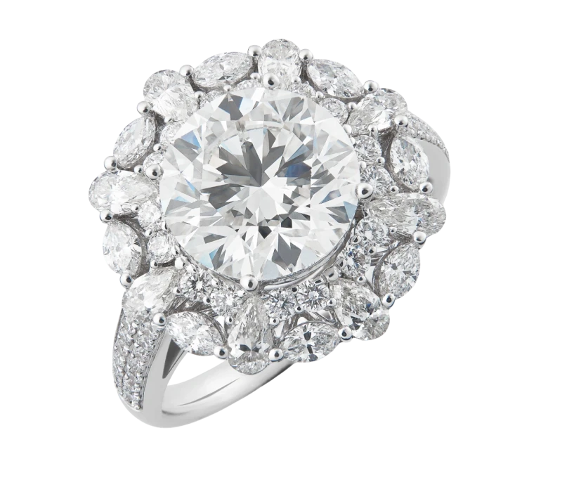 ROUND DIAMOND 3.02CT I/SI1 RING (GIA)
