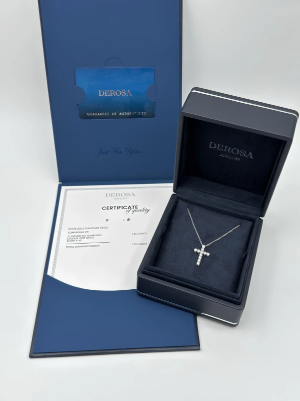DeRosa DIAMOND CROSS 1.05 CT G-H/VS PENDANT C112552 4