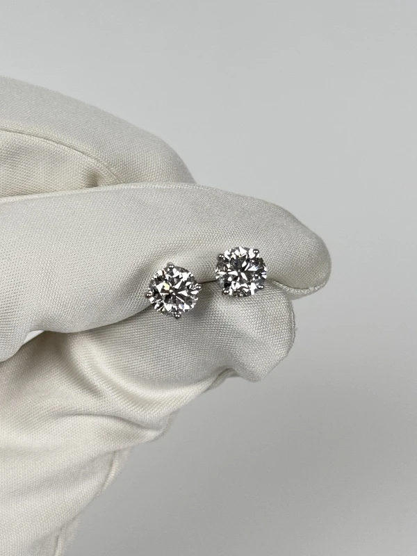 Earrings without a brand DIAMOND ROUND STUDS 1.50 - 1.50 CT G/VS1 (GIA) NN1.5-1.5CT 2