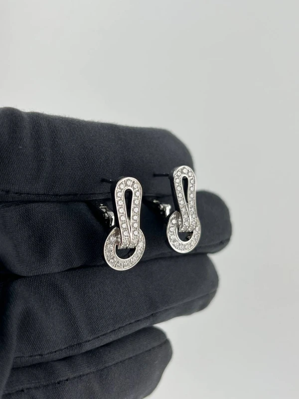 Cartier Cartier Agrafe Diamond Earrings in 18K WG 0.94 CT N8040400 4