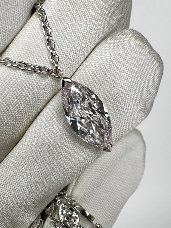 GRAFF MARQUISE DIAMOND 2.20 CT FAINT PINK/INTERNALLY FLAWLESS GP6679 5
