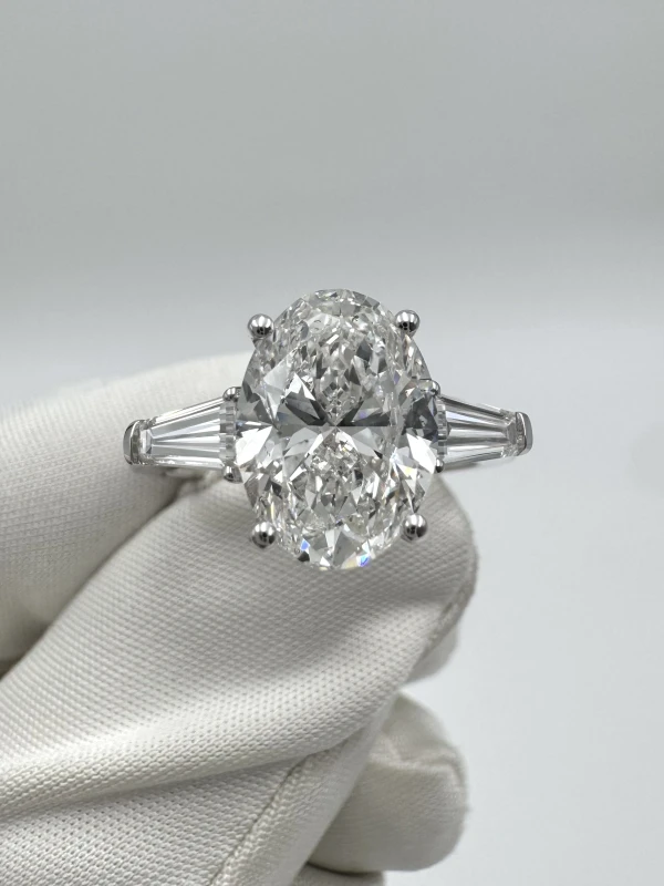 Earrings without a brand OVAL DIAMOND 3.00 CT F/VS2 RING (SIZE 51) GIA nn3.00ct f/vs2 3