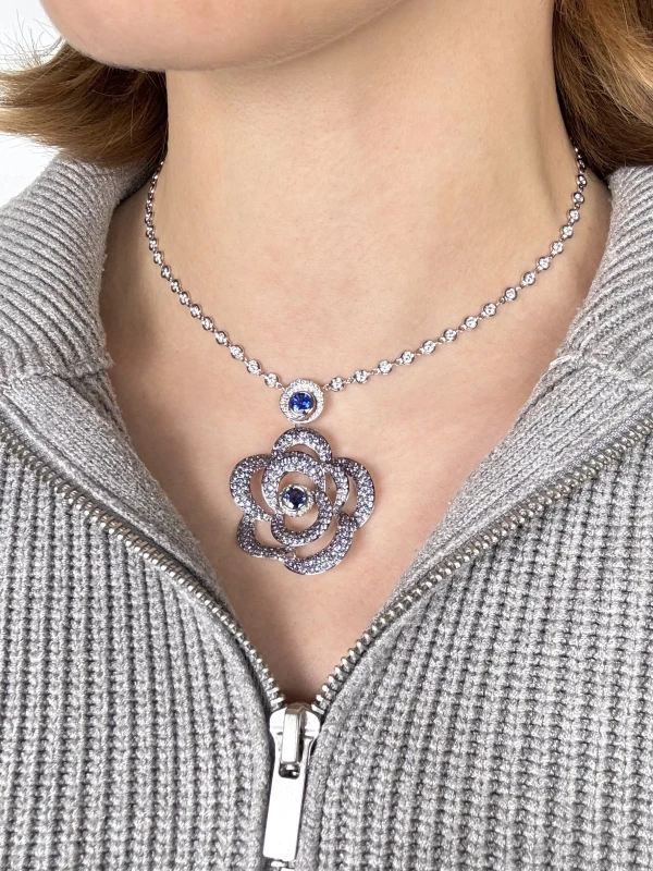 Adler FLOWER SAPPHIRE NECKLACE 100444 2
