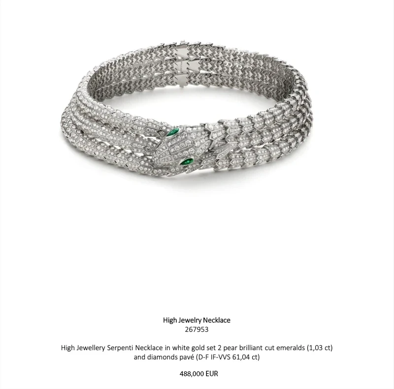 Bvlgari SERPENTI NECKLACE 267953 2