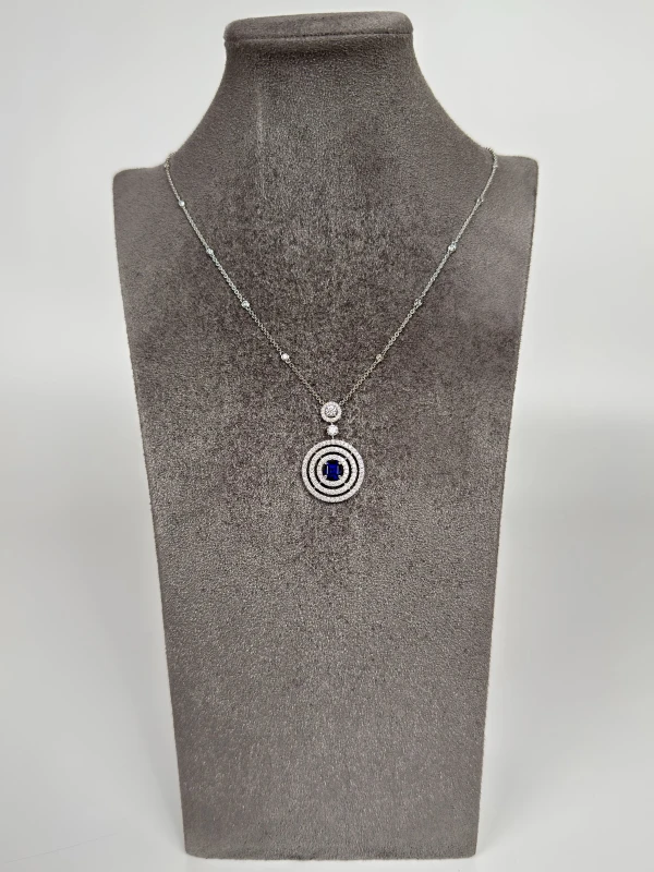 GRAFF BULLSEYE SAHHHIRE NECKLACE GP 4311 2