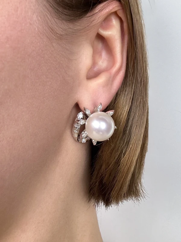 Schreiner NEO HAUTE JOAILLERIE. OCTOPUS EARRINGS pearl  15,2мм GIOR010414 2