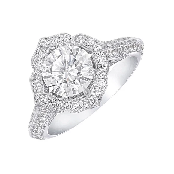 DIAMOND STAR FLOWER RING 1.09 CT H/IF 