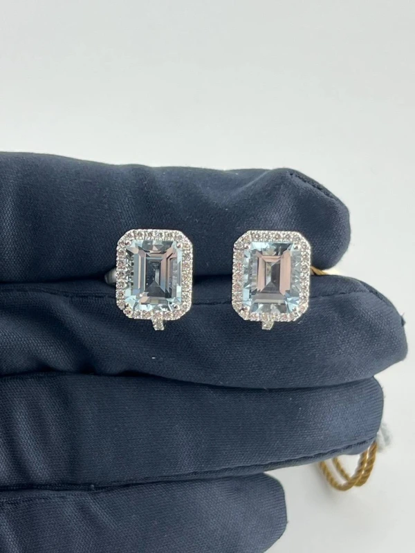 Crivelli Aquamarine and Diamond Earrings 372-3136-MOD/91523087 2