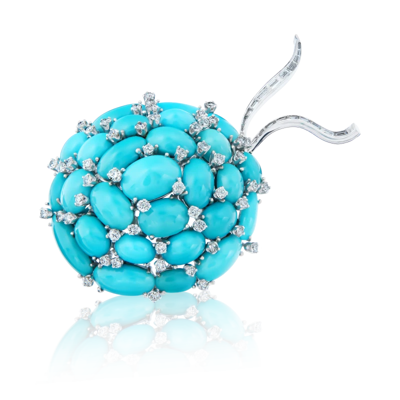 Turquoise stone Brooch