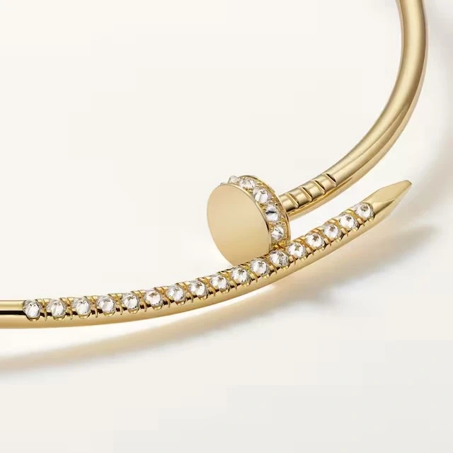 Cartier Juste un Clou torque necklace, small model, reverse-set diamonds (SIZE 31) N7424575 2