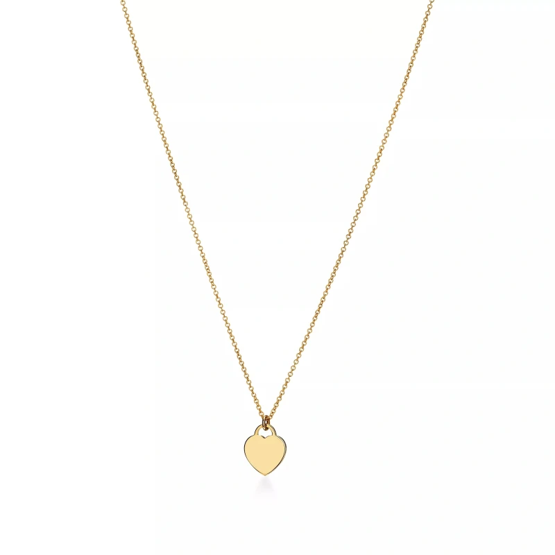 Tiffany & Co Mini Heart Tag Pendant in Yellow Gold 72975154 3