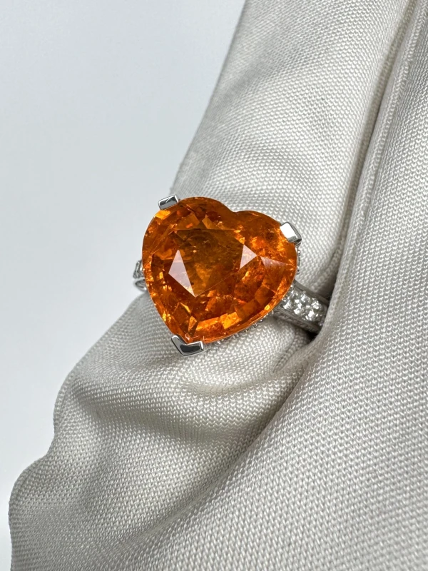 No name NATURALE SPESSARTITE GARNET 10.30 CT RING (SIZE 51) NN10.30 CT 4