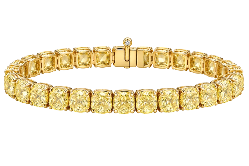 CUSHION DIAMOND 41.39 CT W to Z — Y to Z/Internally Flawless-VS2 BRACELET (GIA)