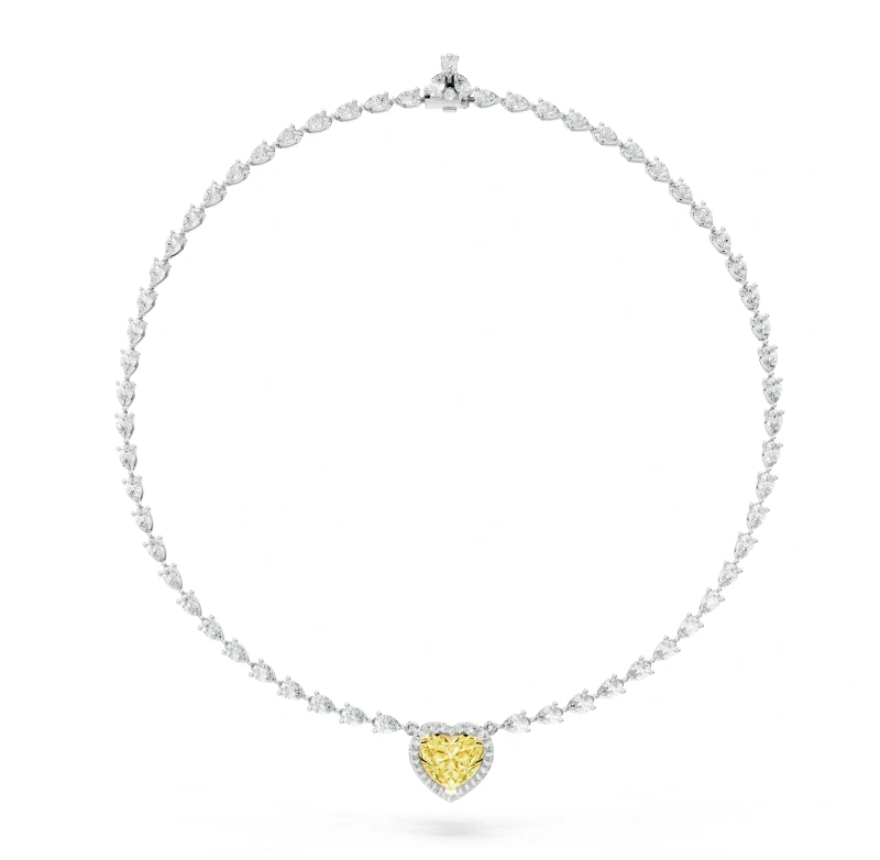 HEART DIAMOND 7.01 CT U to V/VS2 NECKLACE (GIA)