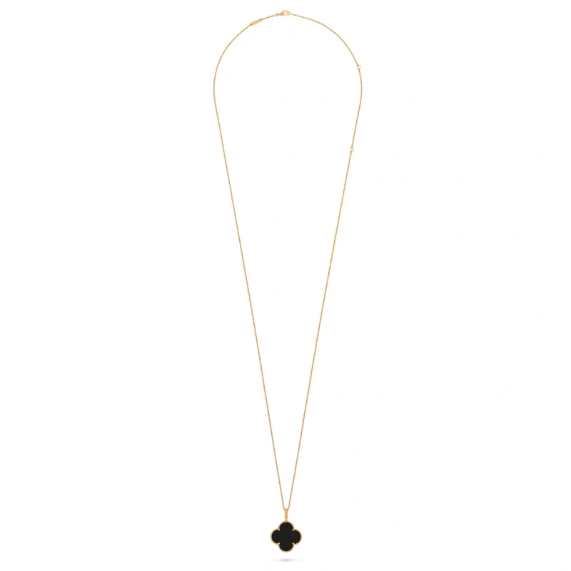 Van Cleef & Arpels. MAGIC ALHAMBRA LONG NECKLACE, 1 MOTIF. ONYX VCARO49M00 3