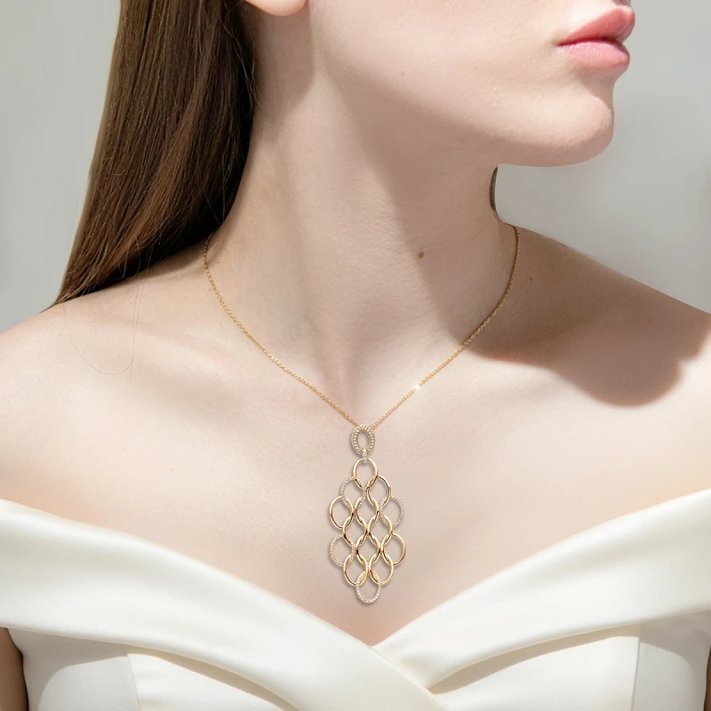 DeRosa OLYMPIC PENDANT, YELLOW GOLD, DIAMONDS 0.83 CT G-H/VS N12.926 2