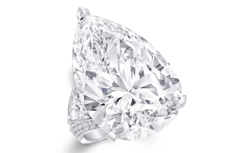 PEAR DIAMOND RING 10.03 CT F/SI1 (GIA)