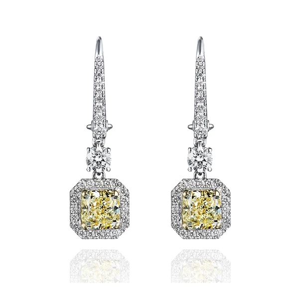 Earrings without a brand С БРИЛЛИАНТАМИ 2.00 CT Y to Z Range/VS2 - 2.02 CT Y to Z Range/VS2 2.00 CT Y to Z Range/VS2 - 2.02 CT Y to Z Range/VS2