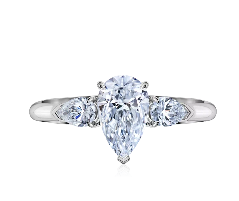 PEAR DIAMOND RING 0.70 CT H/VVS1 (GIA)
