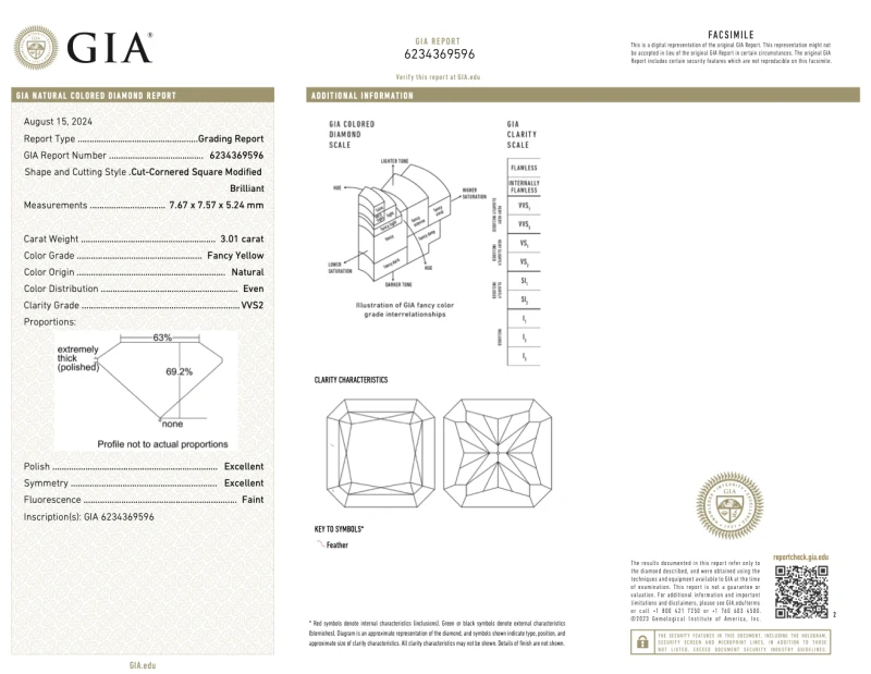 No name RADIANT DIAMOND 3.01-3.08 CT FANCY YELLOW/VVS2-VS1 EARRINGS NN3.01-3.08 CT FY/VVS2-VS1 2