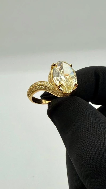 СЕРЬГИ NO NAME DIAMOND 8.06 CT RING FANCY YELLOW/INTERNALLY FLAWLESS (GIA) FYIF8.06CT 3