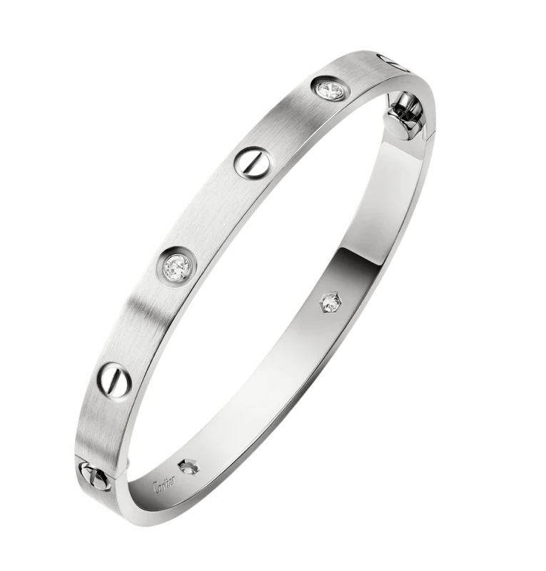 Cartier LOVE Bracelet, Classic Model, Brushed, 4 Diamonds (SIZE 16) B6080216 1