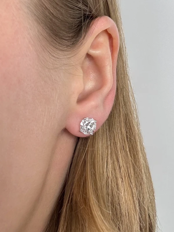No name ROUND DIAMONDS 1.50-1.50 CT I/VS2 EARRINGS (GIA) NN2.01-2.01CT F/VVS2 2
