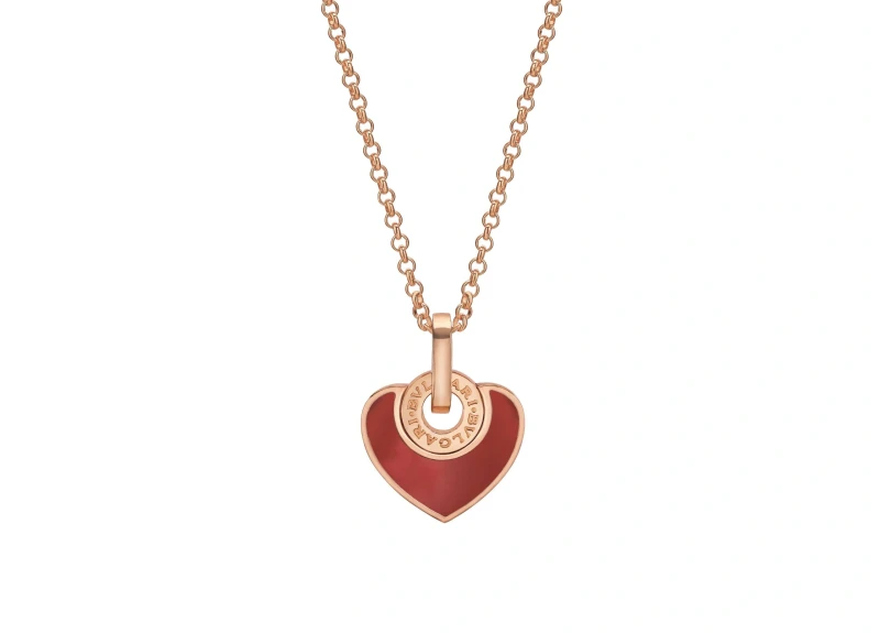 BVLGARI CARNELIAN CUORE HEART PENDANT