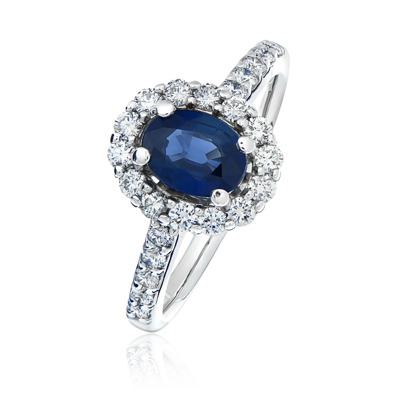 Earrings without a brand SAPPHIRE&DIAMOND SET NNSET 3