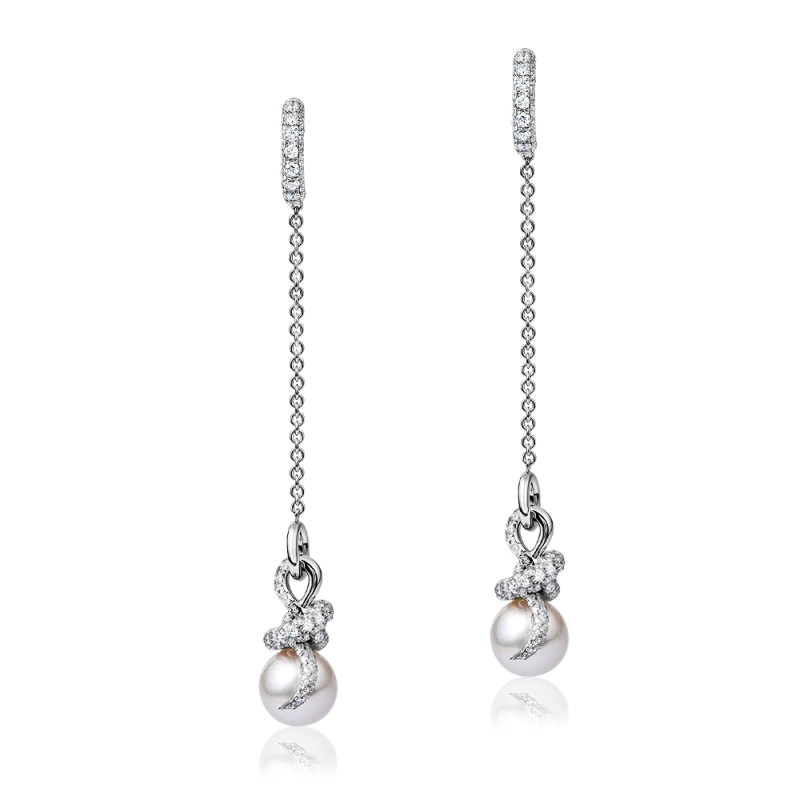 Мikimoto  DIAMOND AND PEARL EARRINGS 3008 mkmt