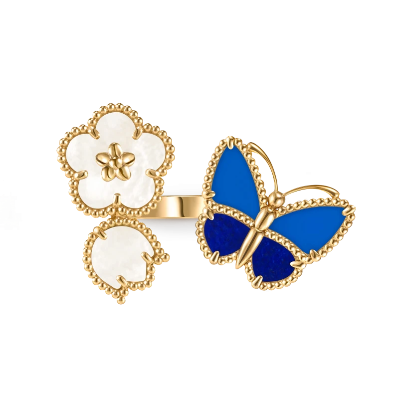 Van Cleef & Arpels. Lucky Spring Butterfly Between the Finger ring VCARPKGT00 2