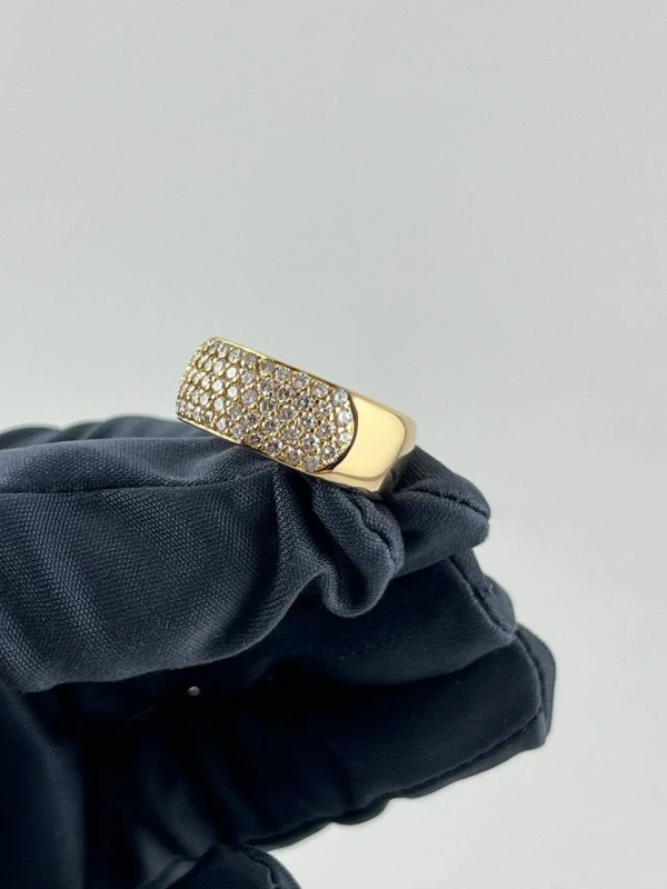 Cartier CLASSIC FIVE ROW DIAMOND PAVE RING B4075853 4