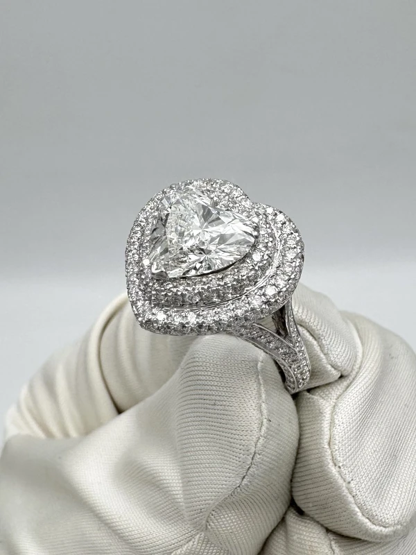 Earrings without a brand HEART DIAMOND 3.03 CT G/VS2 RING (GIA) NN3.03g/vs2 4