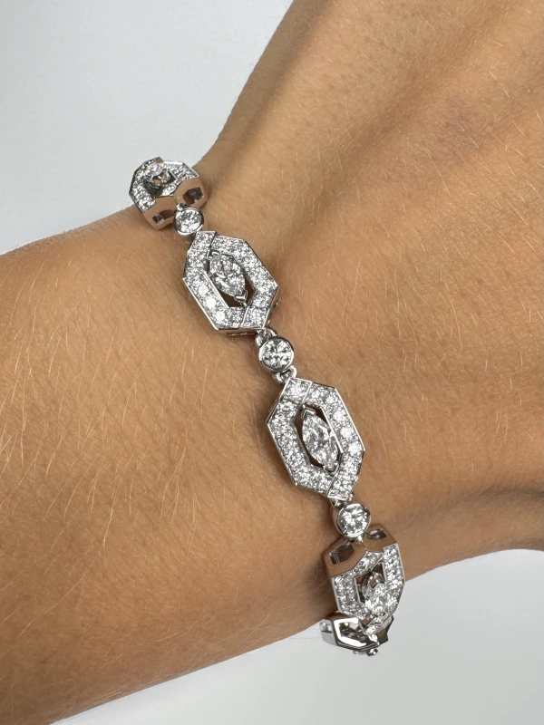 Mercury ART DECO DIAMOND BRACELET (SIZE 18) MB26504/WG/RD_L 4