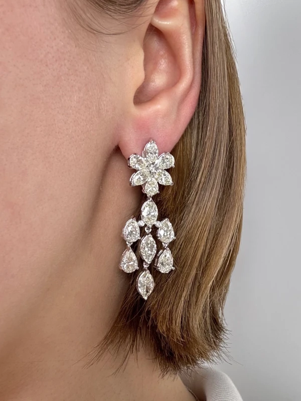 RalfDiamonds MIXCUT DIAMONDS 15.37 CT EARRINGS RD1537 2