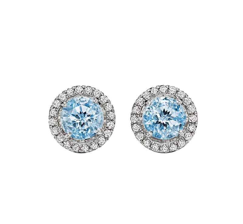 Tiffany Soleste Aquamarines and Diamonds Earrings