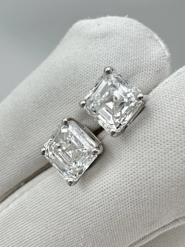No name ASHER DIAMOND 2.02 - 2.02 CT E/VS2 EARRINGS (GIA) NN2.02-2.02 5