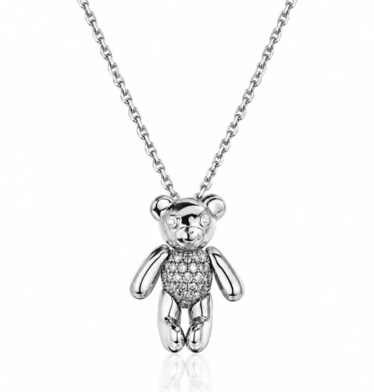 Little Teddy Bear Necklace WG