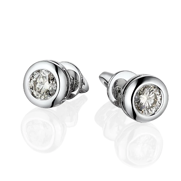 Earrings without a brand С БРИЛЛИАНТАМИ 0.30 CT M/VS1 - 0.30 CT N/VS2  0.30 CT M/VS1 - 0.30 CT N/VS2