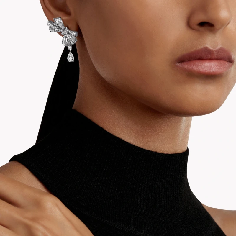 Graff Tilda's Bow Classic Diamond Drop Earrings RGE1276 2
