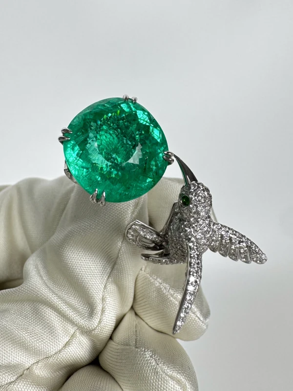 СЕРЬГИ NO NAME PARAIBA TOURMALINE 16.55 CT RING, MOZAMBIQUE ( GRS ) NN16.55 5