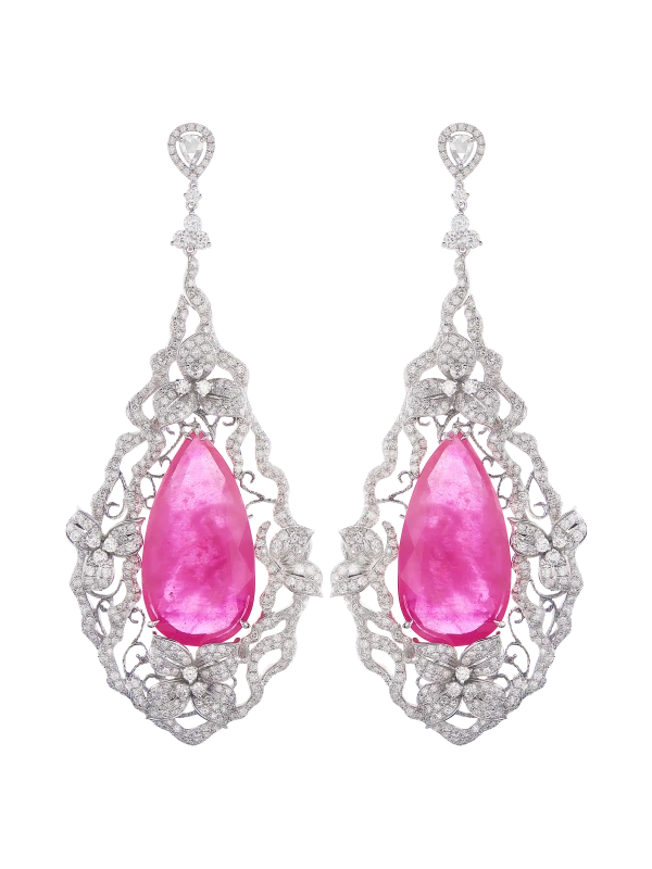 RUBY 21.36 - 16.85 CT EARRINGS