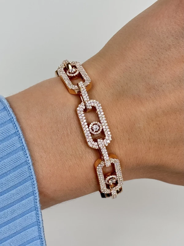 MESSIKA So Move XL Pavé Bracelet Diamant Or Rose 12942-pg 3