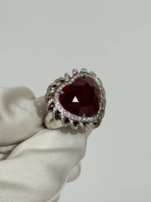 RalfDiamonds КОЛЬЦО С РУБИНОМ 21.5 СТ RUBY 21.5 CT 3