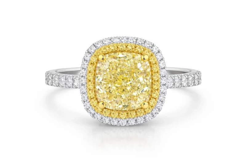 CUSHION DIAMOND 2.00 CT FANCY YELLOW/VS1 (GIA) SIZE 55