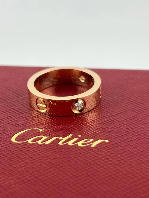 Cartier LOVE RING, 3 DIAMONDS (SIZE 55) B4087555 4